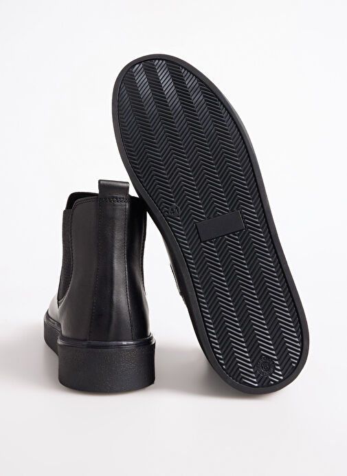 F By Fabrika Siyah Erkek Deri Bot ROGER - Görsel 5