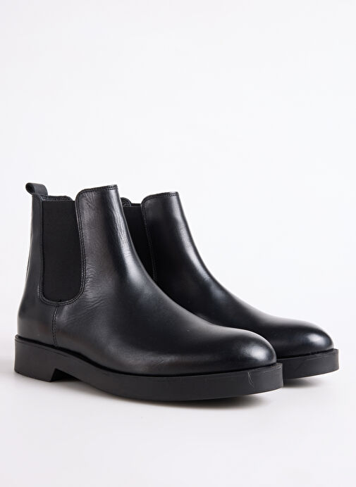 F By Fabrika Siyah Erkek Deri Bot MANTA - Görsel 3