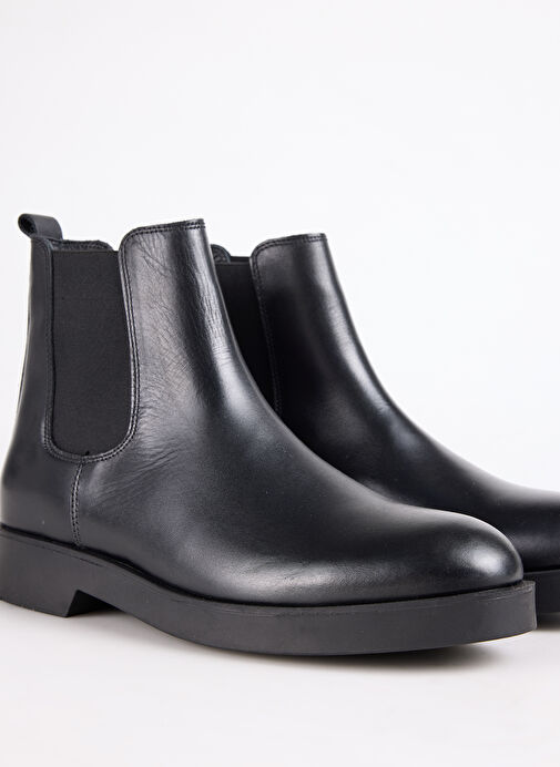 F By Fabrika Siyah Erkek Deri Bot MANTA - Görsel 6