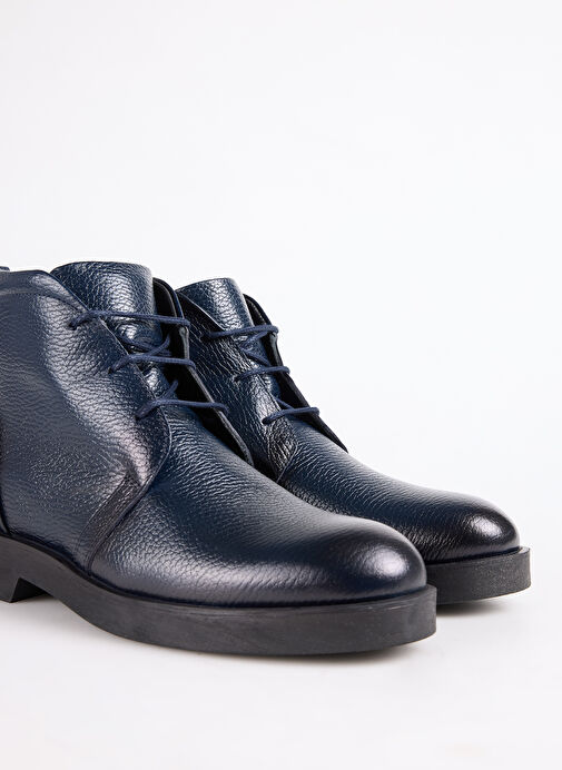 F By Fabrika Lacivert Erkek Deri Bot LASHA - Görsel 6