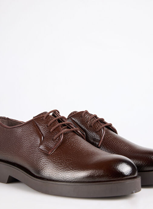 F By Fabrika Kahverengi Erkek Deri Klasik Ayakkabı ARUN - Görsel 6