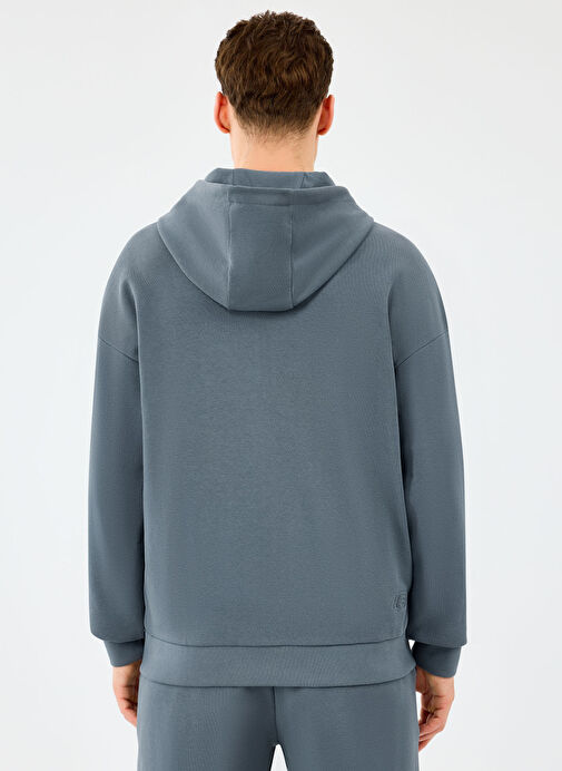 ロマンティックER Skechers S2610014-3998 M Essential Full Zip Gri Kapüşonlu Regular