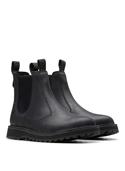 Clarks Siyah Erkek Deri Bot Solsbury Easy - Görsel 5