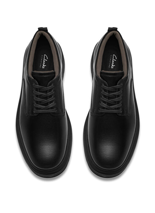 Clarks Siyah Erkek Deri Günlük Ayakkabı Badbury Lace - Görsel 5