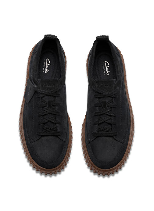 Clarks Siyah Erkek Nubuk Günlük Ayakkabı Torhill Lace - Görsel 5