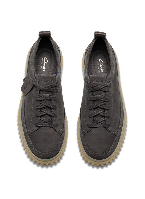 Clarks Gri Erkek Nubuk Günlük Ayakkabı Torhill Lace - Görsel 5