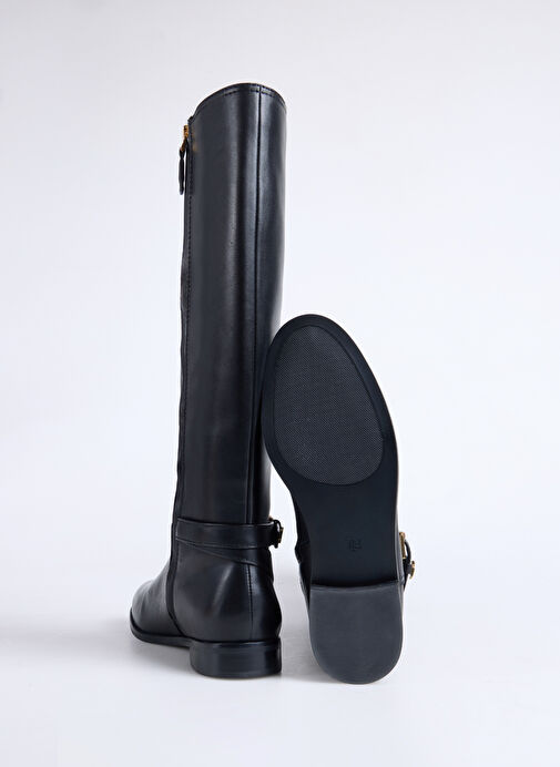 Lauren Ralph Lauren Siyah Kadın Deri Çizme 802967769001 - Görsel 5