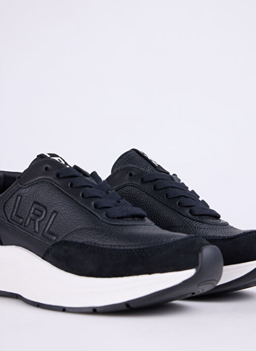 Lauren Ralph Lauren Siyah Kadın Deri Sneaker 802974376002 - Görsel 6