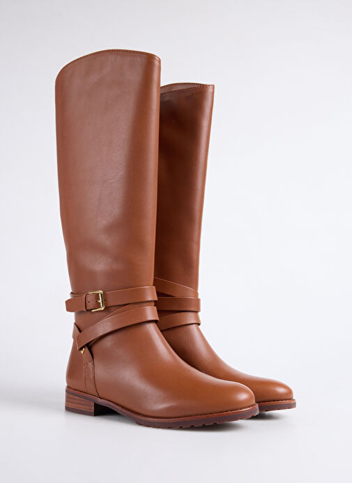Lauren Ralph Lauren Kahverengi Kadın Deri Çizme 802974384001 - Görsel 3