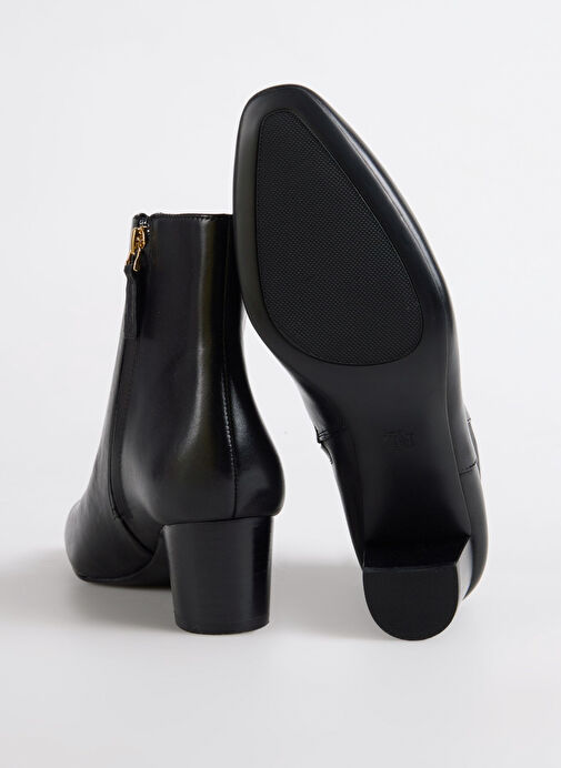 Lauren Ralph Lauren Siyah Kadın Deri Topuklu Bot 802967842001 - Görsel 5