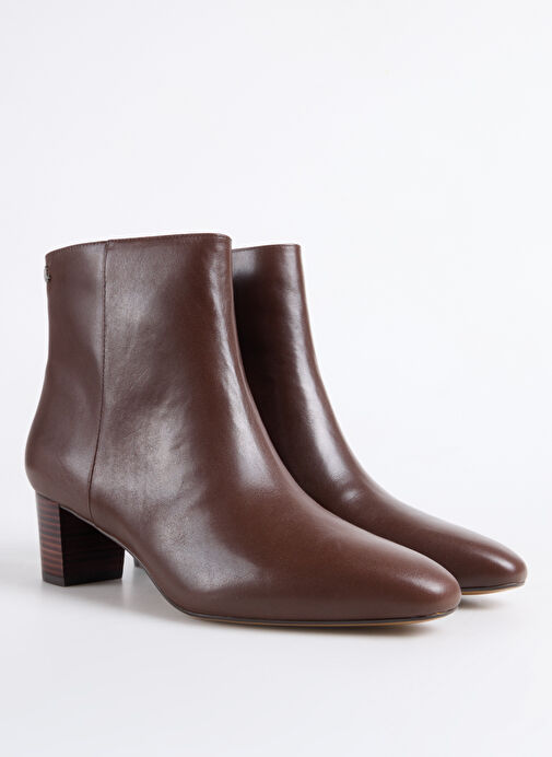Lauren Ralph Lauren Kahverengi Kadın Deri Topuklu Bot 802974503002 - Görsel 3