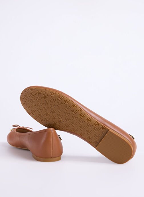 Lauren Ralph Lauren Taba Kadın Deri Babet 802940603002 - Görsel 5