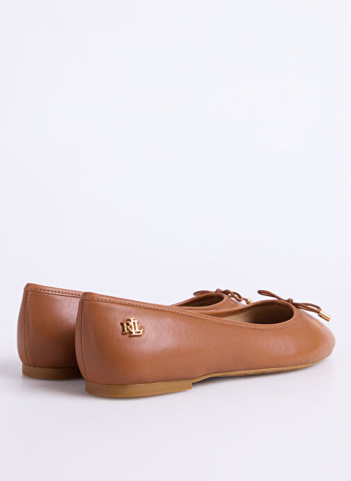 Lauren Ralph Lauren Taba Kadın Deri Babet 802940603002 - Görsel 4