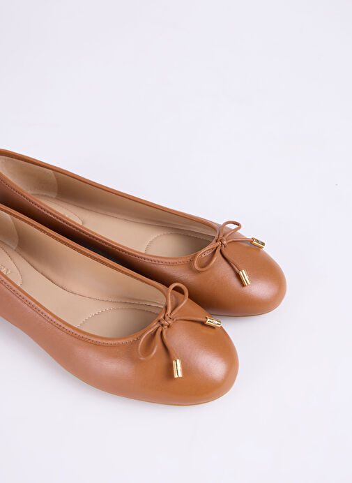 Lauren Ralph Lauren Taba Kadın Deri Babet 802940603002 - Görsel 6