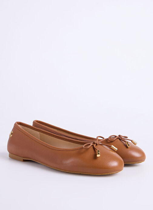 Lauren Ralph Lauren Taba Kadın Deri Babet 802940603002 - Görsel 3