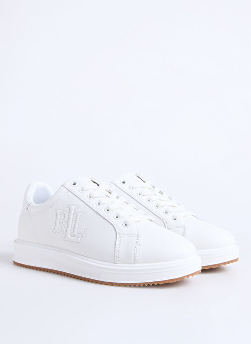 Lauren Ralph Lauren Beyaz Kadın Deri Sneaker 802959228001 - Görsel 3