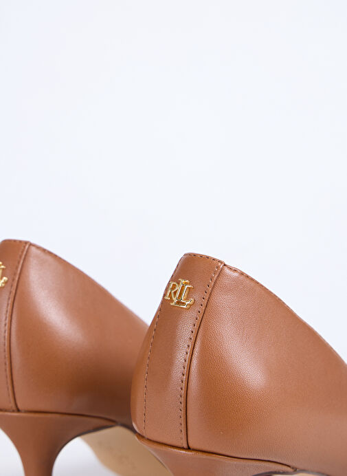 Lauren Ralph Lauren Taba Kadın Deri Topuklu Ayakkabı 802972023002 - Görsel 6