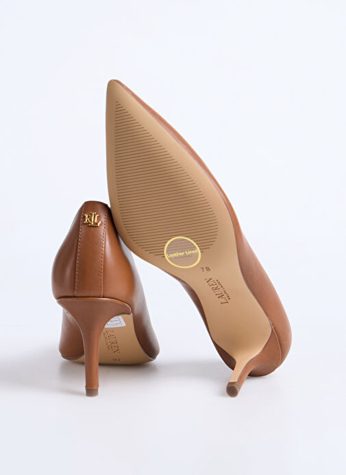 Lauren Ralph Lauren Taba Kadın Deri Topuklu Ayakkabı 802972023002 - Görsel 5