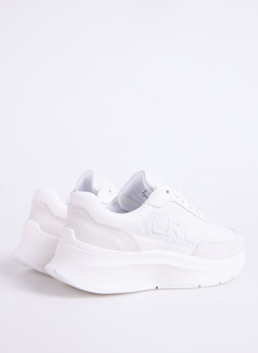 Lauren Ralph Lauren Beyaz Kadın Deri Sneaker 802969384001 - Görsel 4