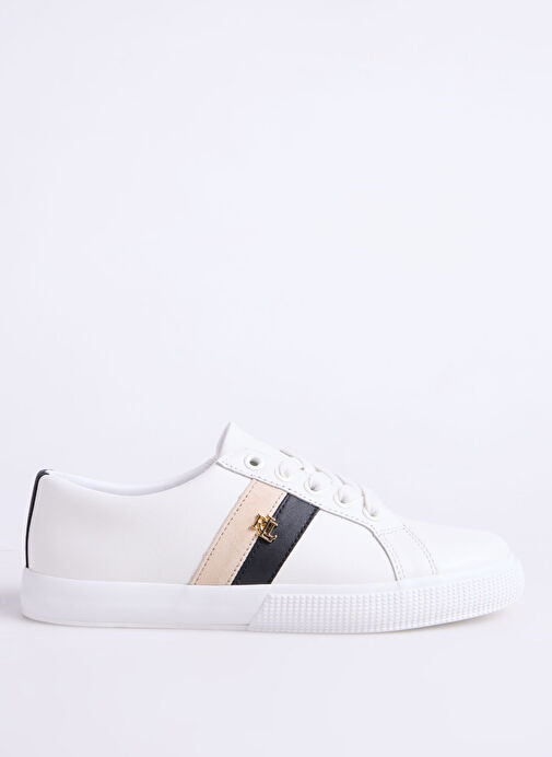 Lauren Ralph Lauren Beyaz Kadın Deri Sneaker 802979187001 - Görsel 2