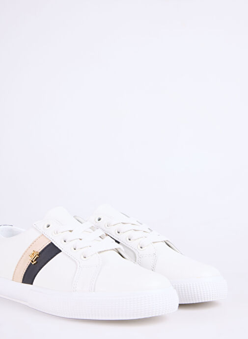Lauren Ralph Lauren Beyaz Kadın Deri Sneaker 802979187001 - Görsel 6