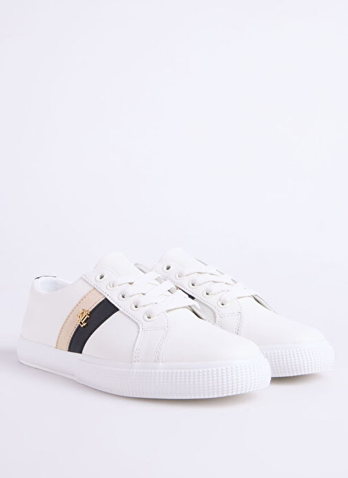 Lauren Ralph Lauren Beyaz Kadın Deri Sneaker 802979187001 - Görsel 3