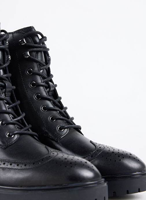 Lauren Ralph Lauren Siyah Kadın Deri Bot 802980063001 - Görsel 6