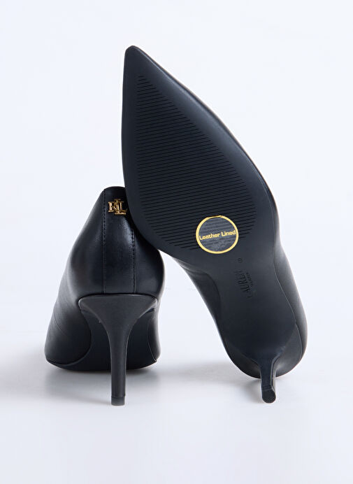 Lauren Ralph Lauren Siyah Kadın Deri Topuklu Ayakkabı 802972023001 - Görsel 5