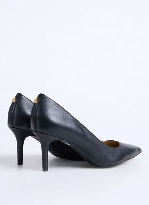 Lauren Ralph Lauren Siyah Kadın Deri Topuklu Ayakkabı 802972023001 - Görsel 4