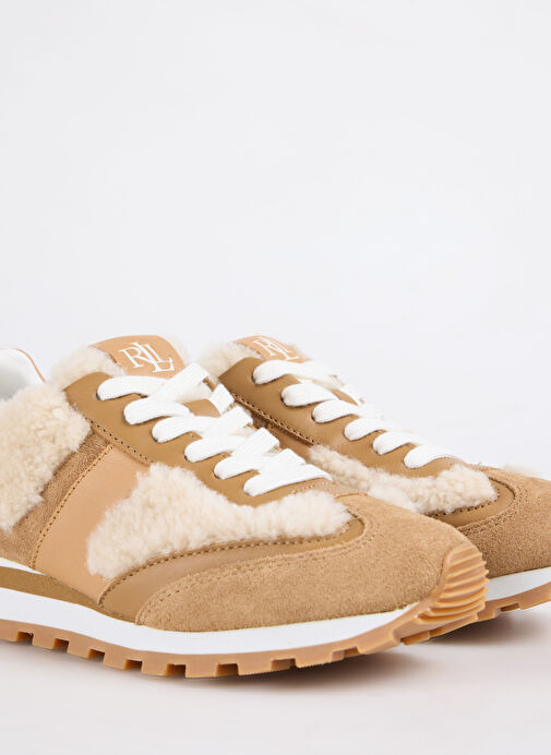 Lauren Ralph Lauren Kahverengi Kadın Deri Sneaker 802980566001 - Görsel 6