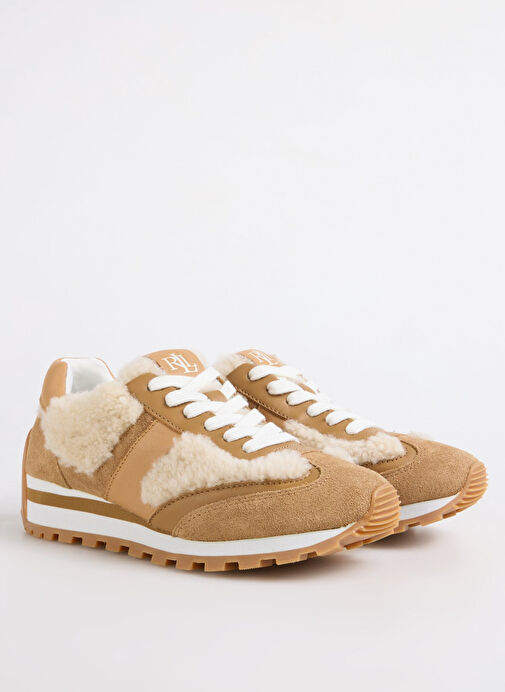 Lauren Ralph Lauren Kahverengi Kadın Deri Sneaker 802980566001 - Görsel 3