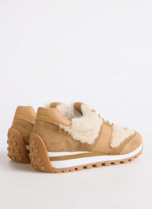 Lauren Ralph Lauren Kahverengi Kadın Deri Sneaker 802980566001 - Görsel 4