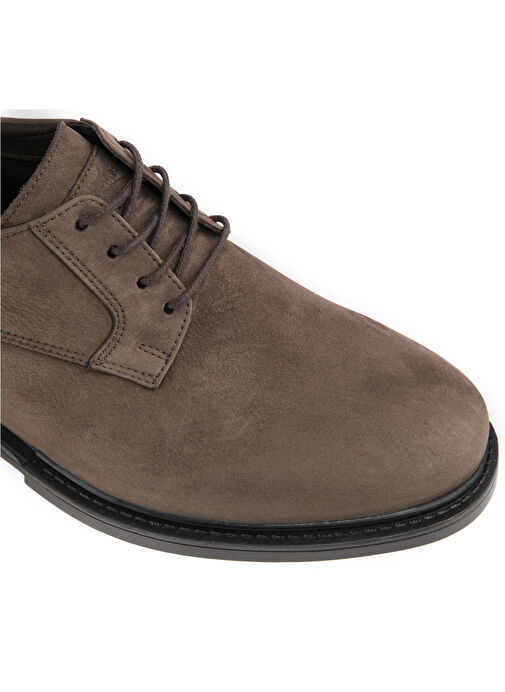 Hush Puppies Gri Erkek Nubuk Klasik Ayakkabı Fudud - Görsel 5