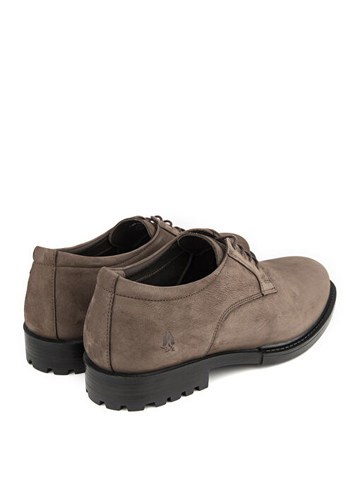 Hush Puppies Gri Erkek Nubuk Klasik Ayakkabı Fudud - Görsel 4