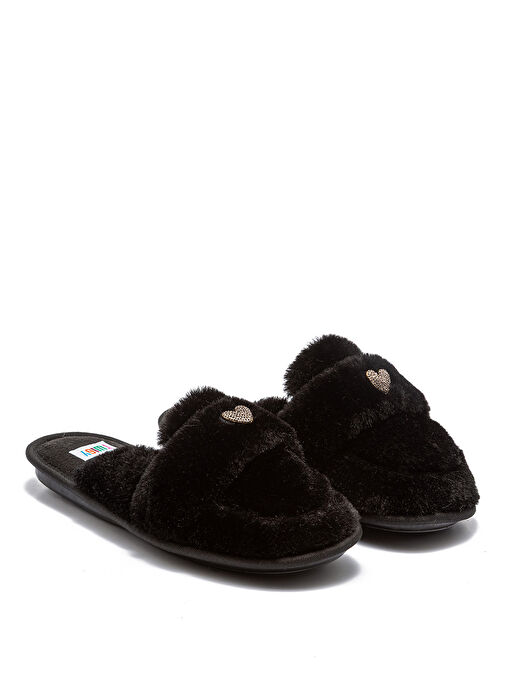 Twigy Siyah Kadın Ev Terliği GG0155 - Görsel 2