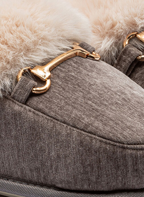 Twigy Gri Kadın Ev Terliği GG0140 - Görsel 3