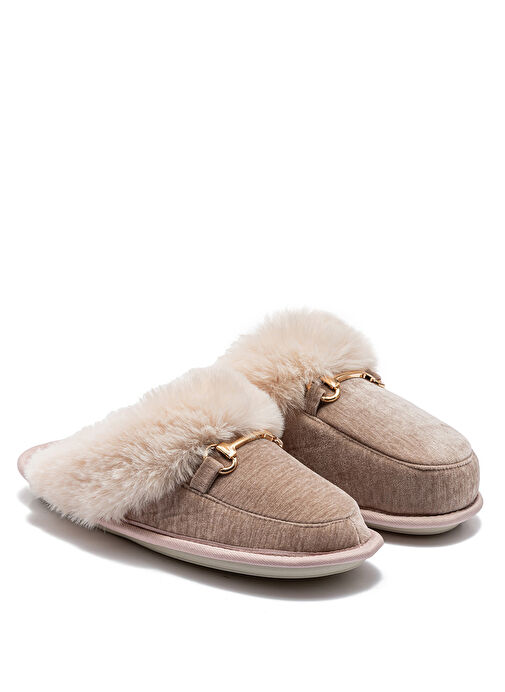 Twigy Bej Kadın Ev Terliği GG0141 - Görsel 2