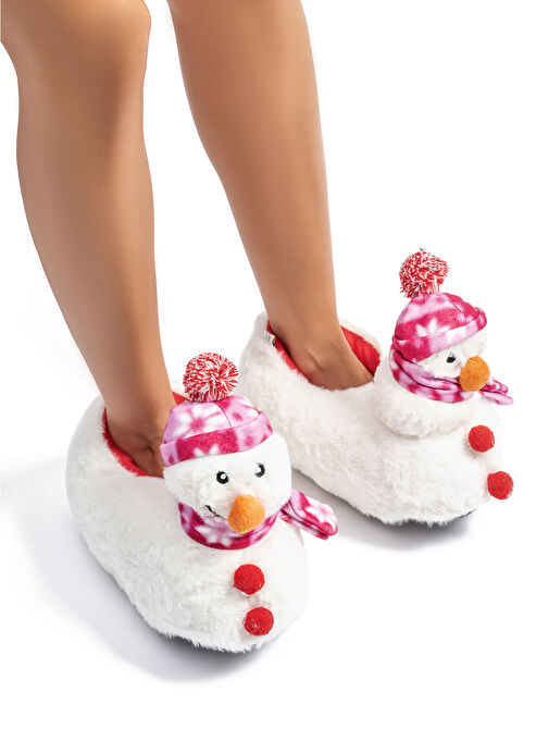 Twigy Beyaz Kadın Panduf CC0625 - Görsel 4