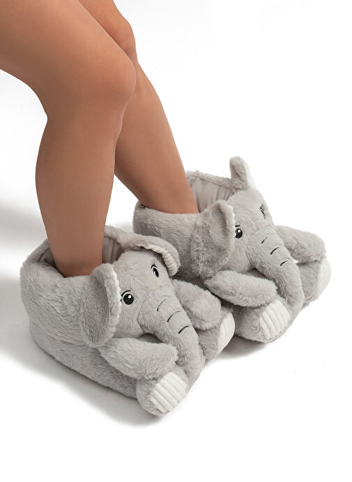 Twigy Gri Kadın Panduf GG0545 - Görsel 4