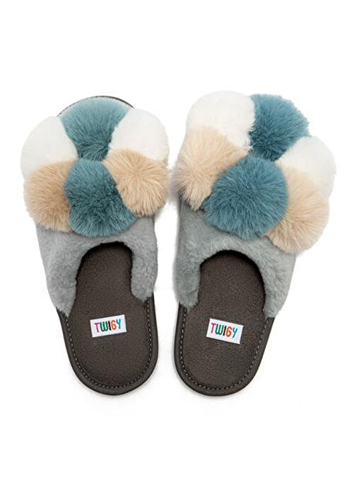 Twigy Mavi Kadın Ev Terliği EE0110 - Görsel 4