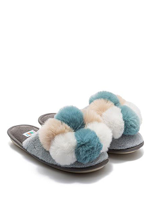 Twigy Mavi Kadın Ev Terliği EE0110 - Görsel 2