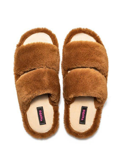 Twigy Kahverengi Kadın Ev Terliği CC0173 - Görsel 4