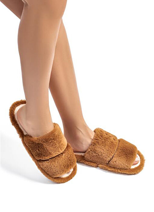 Twigy Kahverengi Kadın Ev Terliği CC0173 - Görsel 5