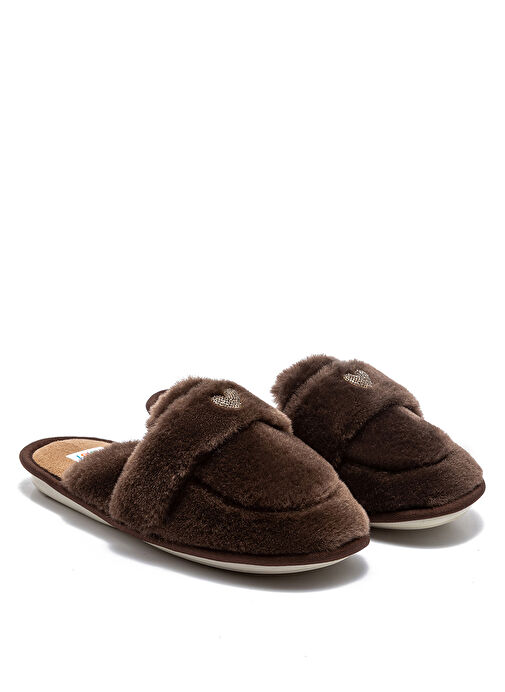 Twigy Kahverengi Kadın Ev Terliği GG0157 - Görsel 2