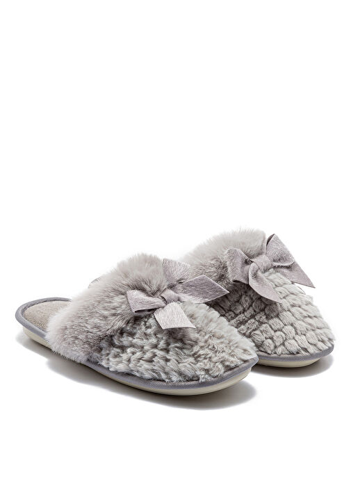 Twigy Gri Kadın Ev Terliği GG0162 - Görsel 2