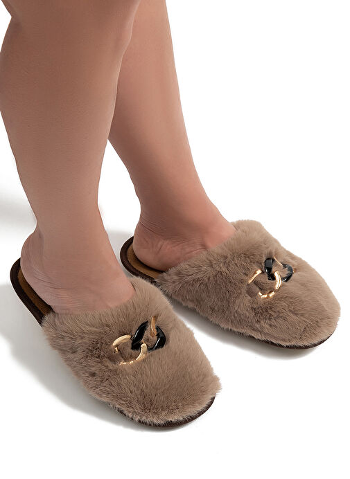 Twigy Bej Kadın Ev Terliği GG0151 - Görsel 4