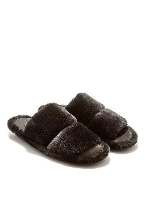 Twigy Siyah Kadın Ev Terliği CC0172 - Görsel 2