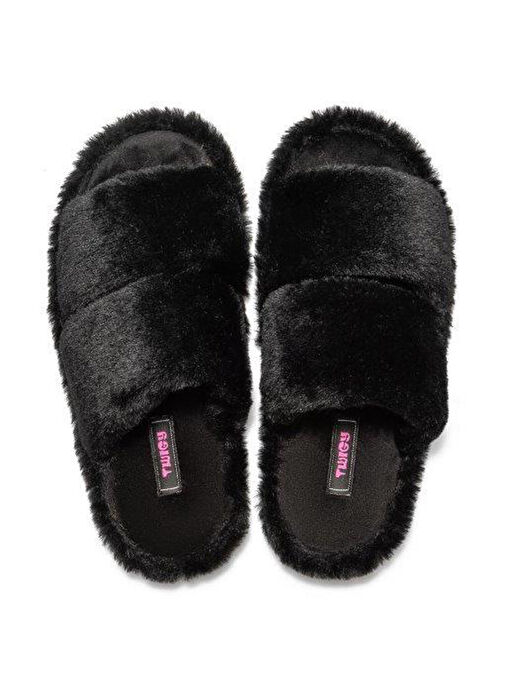 Twigy Siyah Kadın Ev Terliği CC0172 - Görsel 4