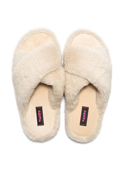 Twigy Bej Kadın Ev Terliği CC0188 - Görsel 4