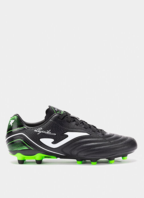 Joma AGUILA 2501 BLACK FLUOR GREEN FIRM Siyah Erkek Futbol Ayakkabısı - Görsel 2